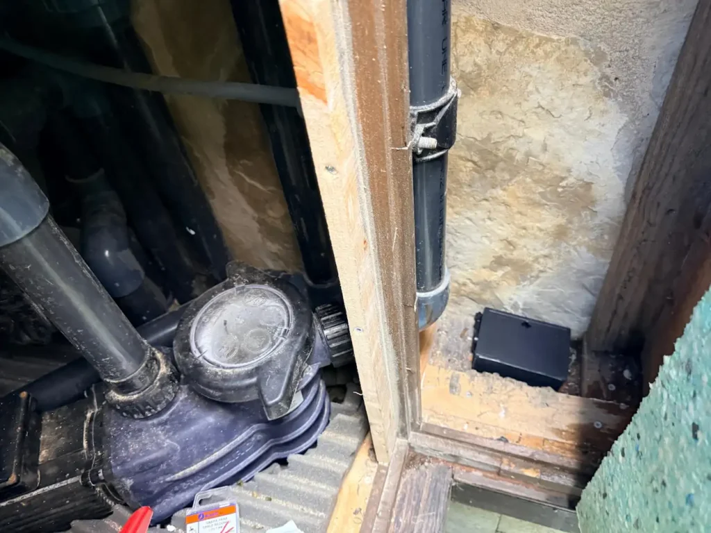 Armario de la bomba de la piscina